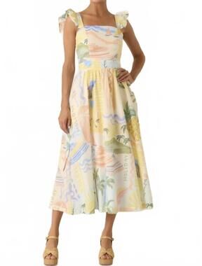 NEW PROSPERINA nicolina multi print cotton dress in mixed